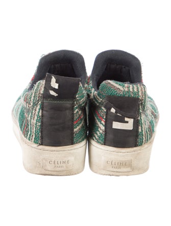 Celine Tweed Pattern Sneakers