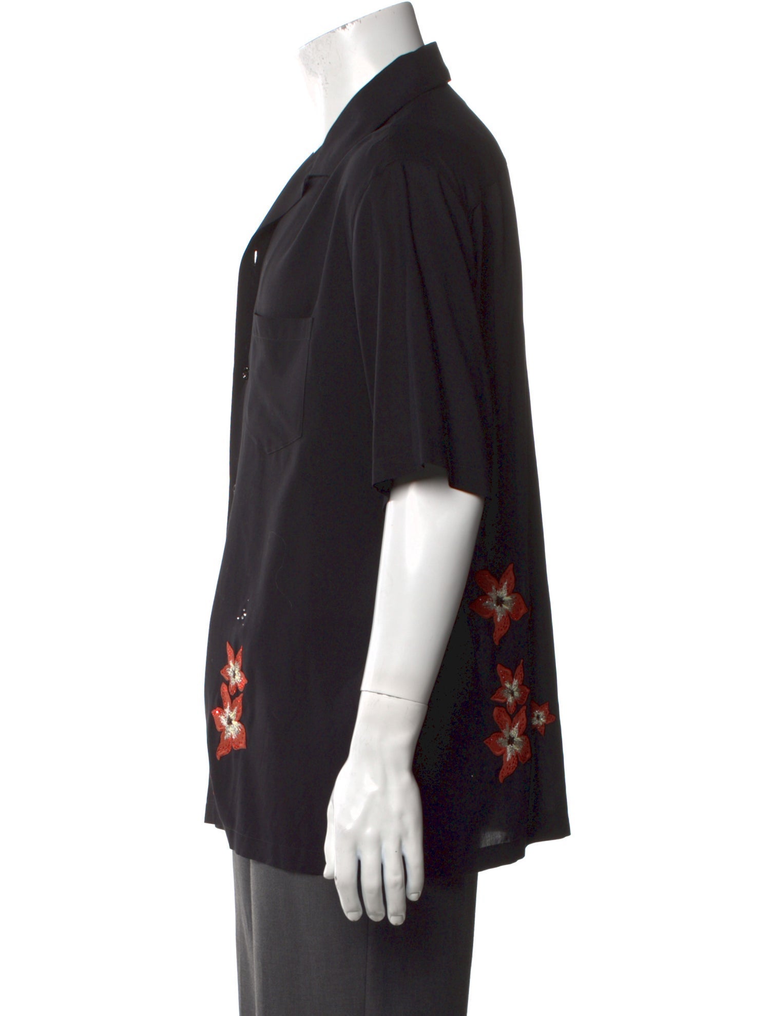 Celine Floral Print Short Sleeve Shirt w/ Tags