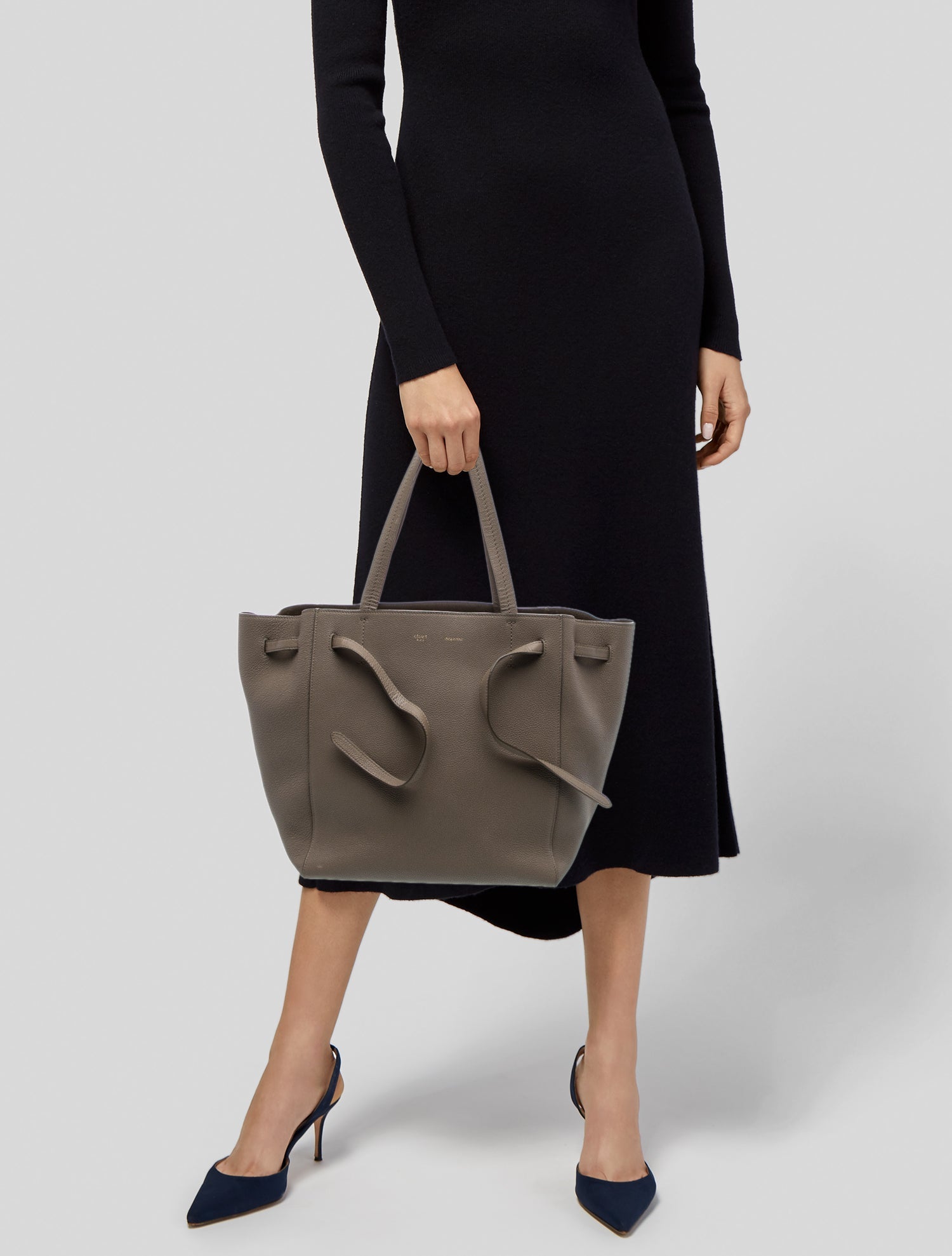 Celine Leather Cabas Phantom w/Belt Medium