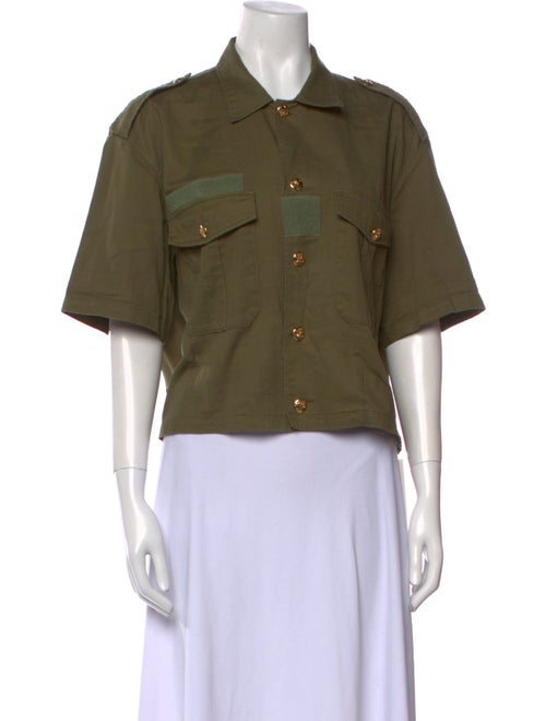 Celine Short Sleeve Button-Up Top