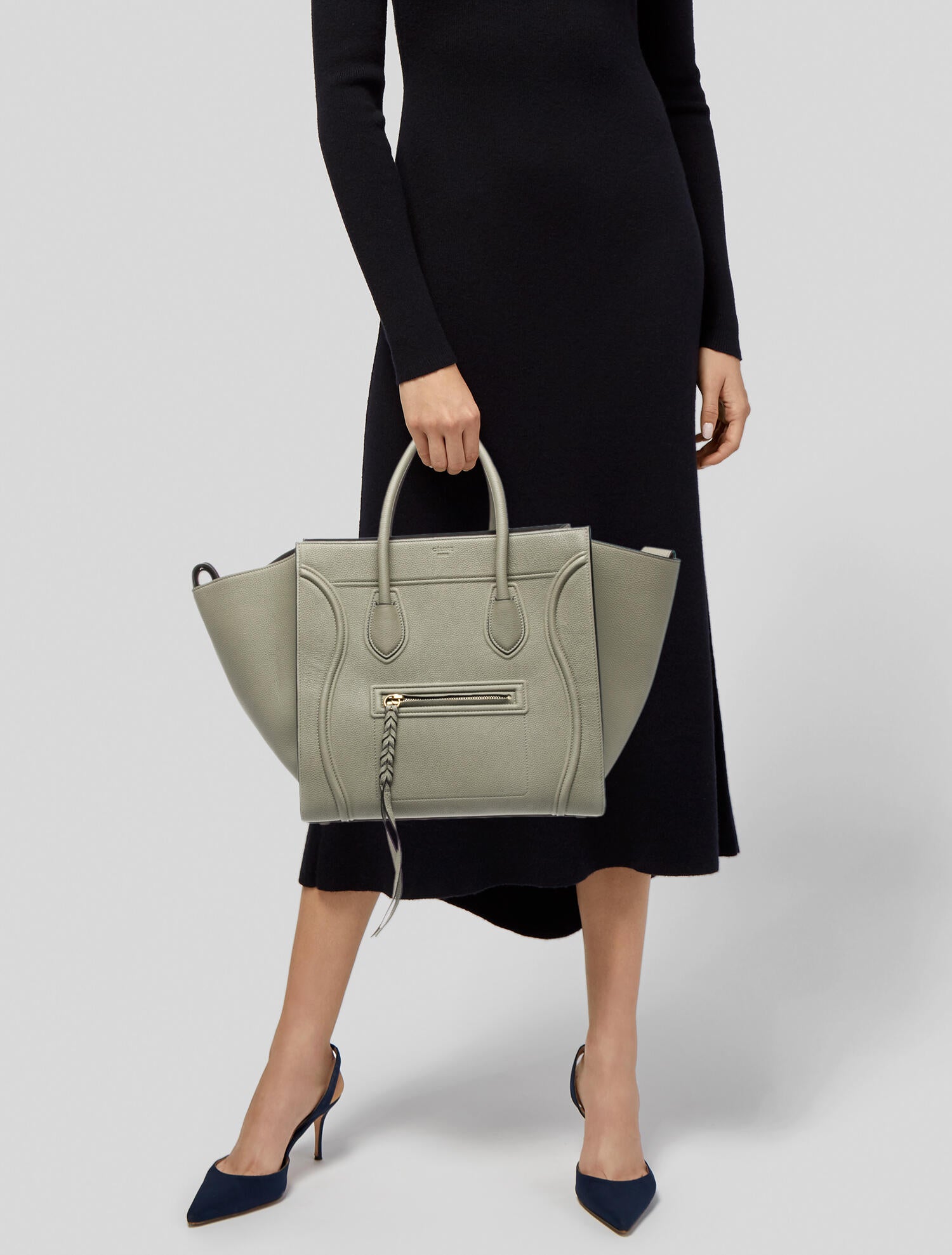 Celine Leather Luggage Phantom Medium