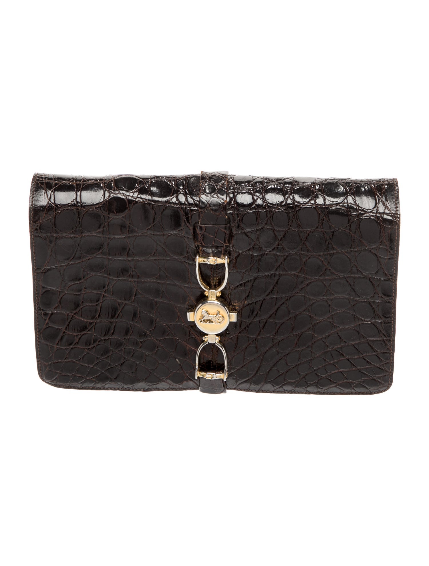 Celine Crocodile Clutch