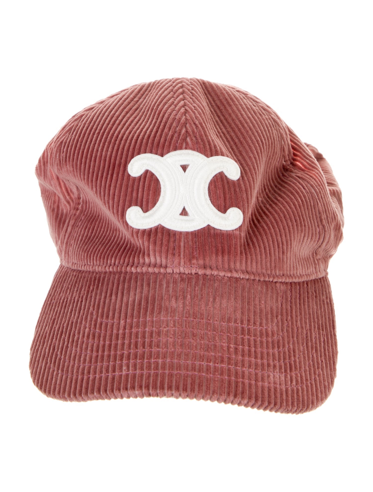 Celine Corduroy Triomphe Baseball Cap