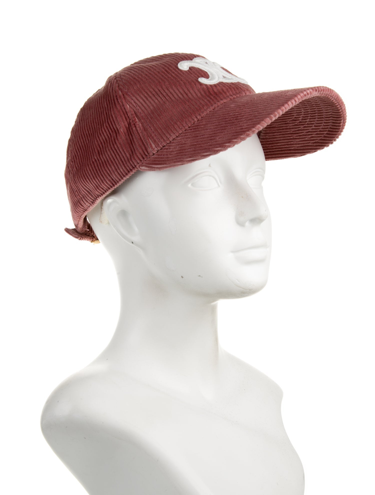 Celine Corduroy Triomphe Baseball Cap