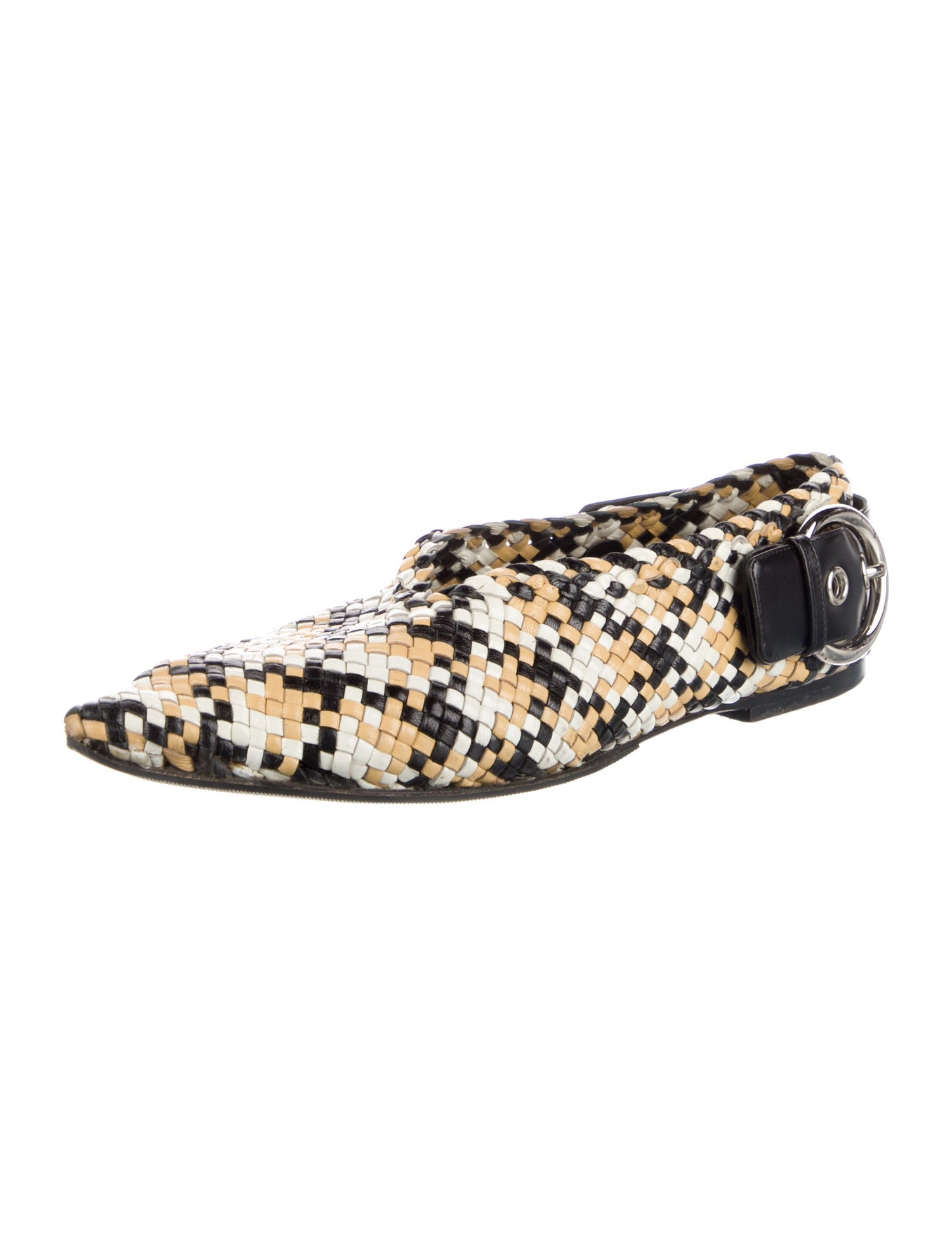 Celine Leather Printed Flats
