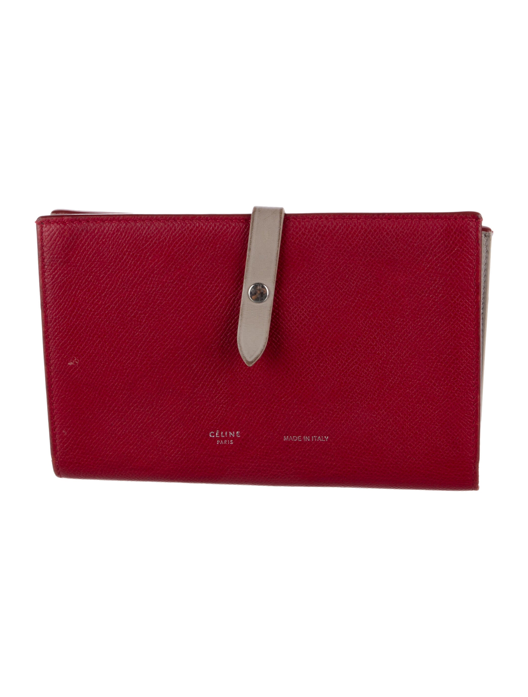 Celine 2018 Large Multifunction Strap Wallet French Purse