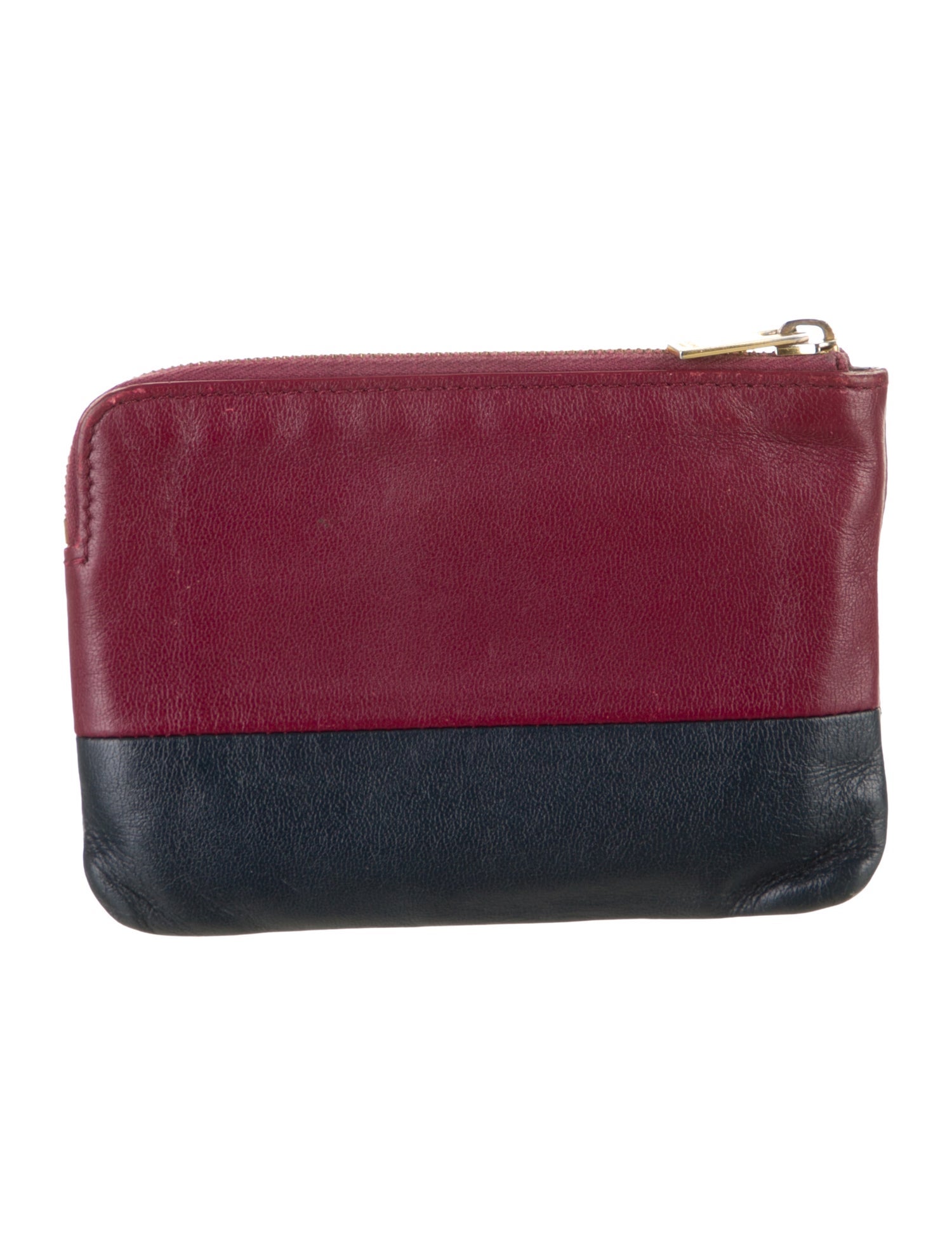 Celine Bicolor Compact Wallet w/ Key Ring