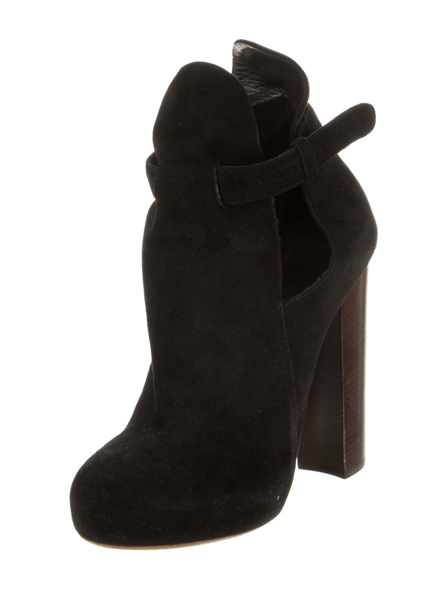 Celine Suede Cutout Accent Boots