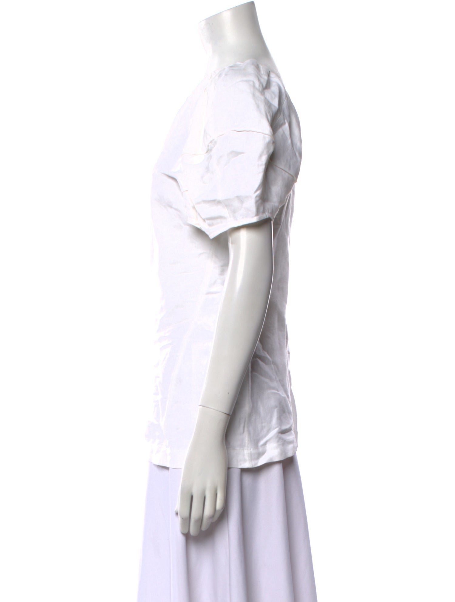 Celine Linen Crew Neck Top