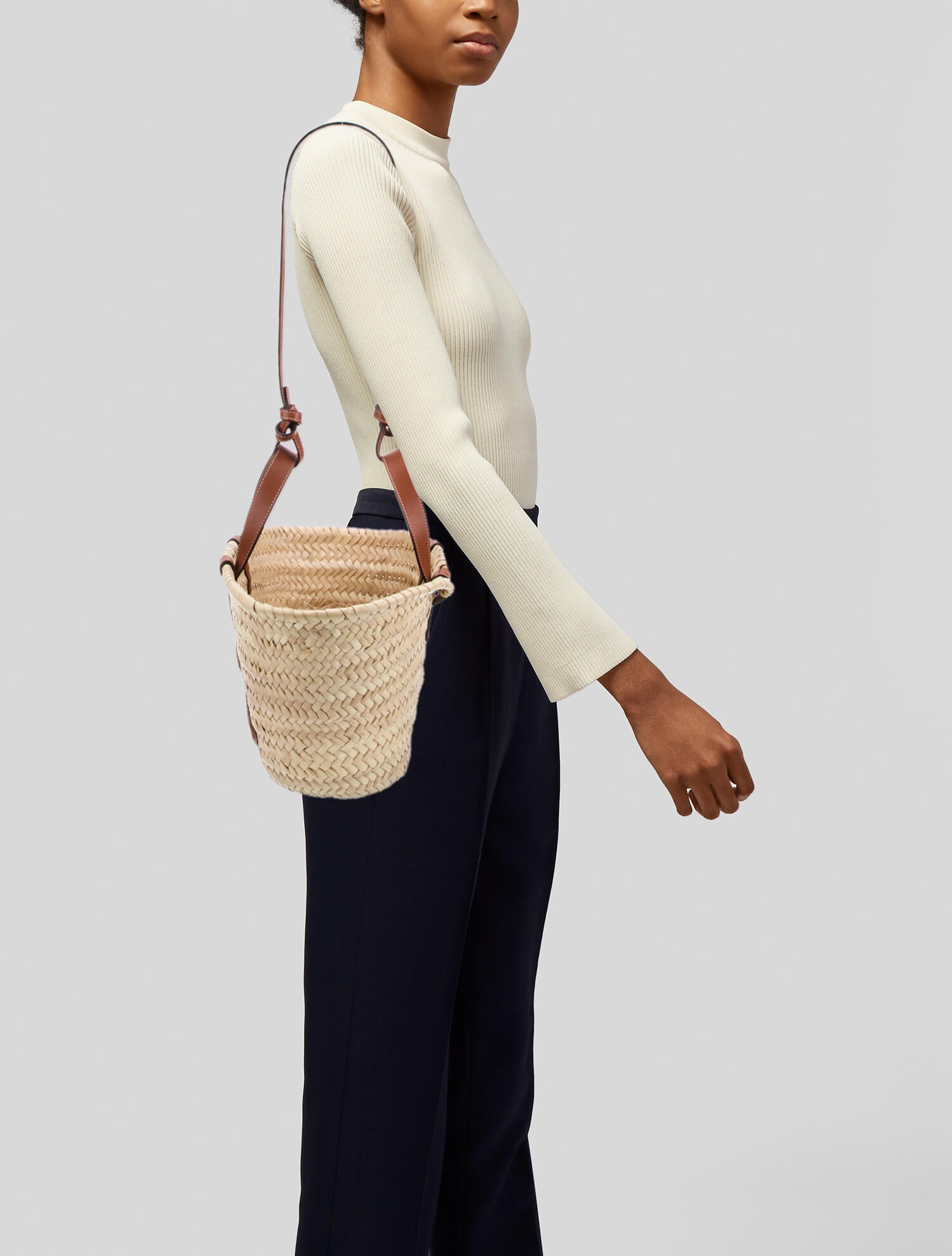 Celine Raffia Classic Panier Teen