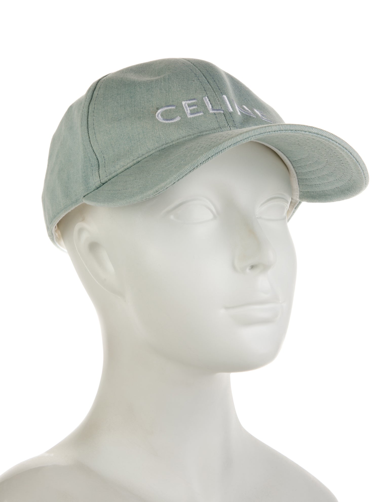Celine Denim Logo Baseball Cap