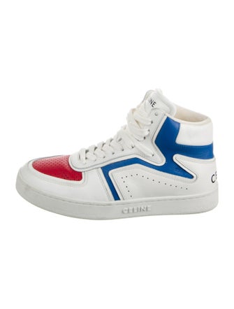Celine Leather Colorblock Pattern Sneakers
