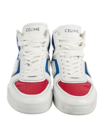 Celine Leather Colorblock Pattern Sneakers