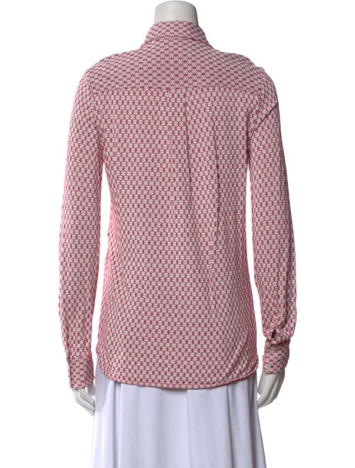 Celine Long Sleeve Printed Button-Up Top