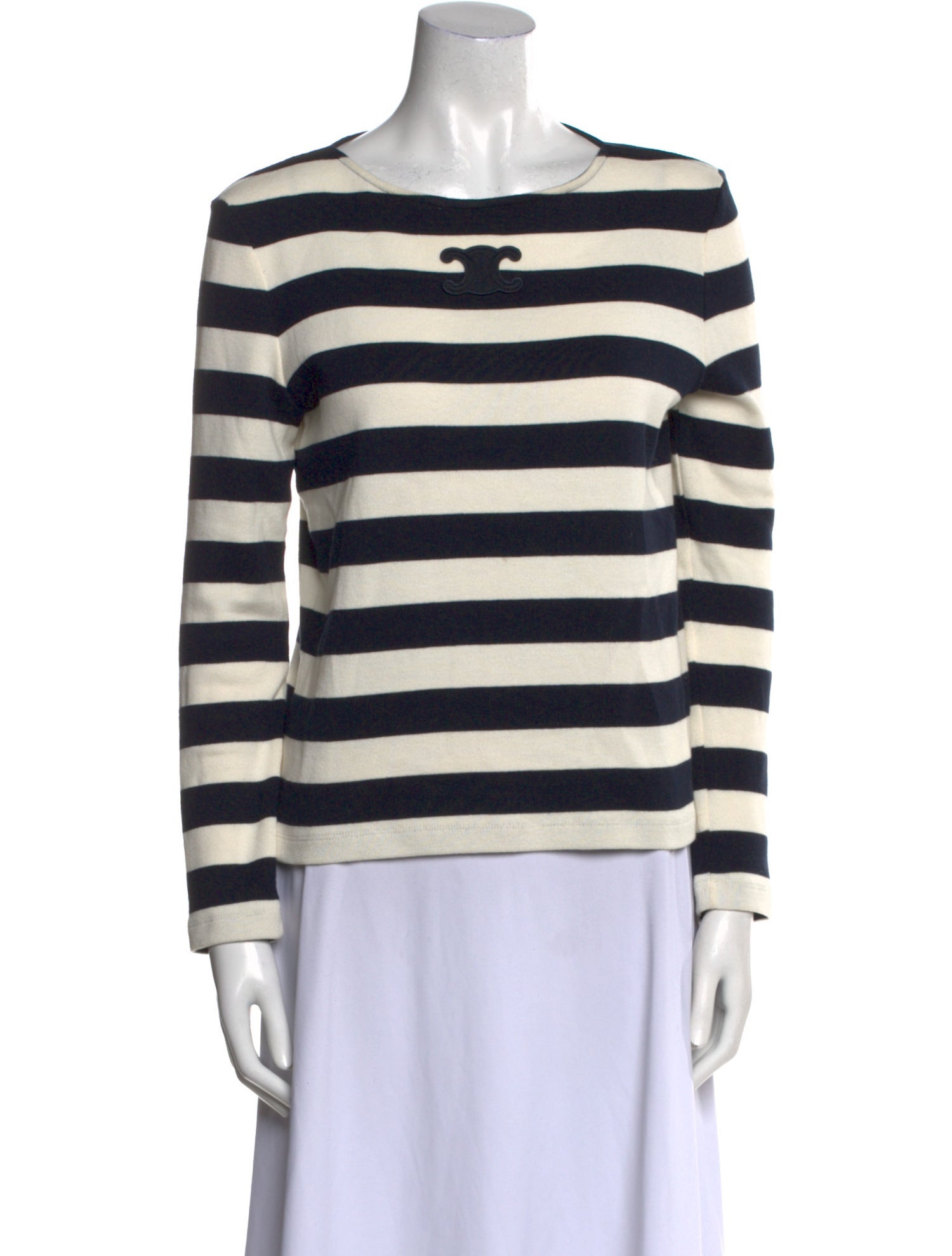 Celine Striped Scoop Neck Top