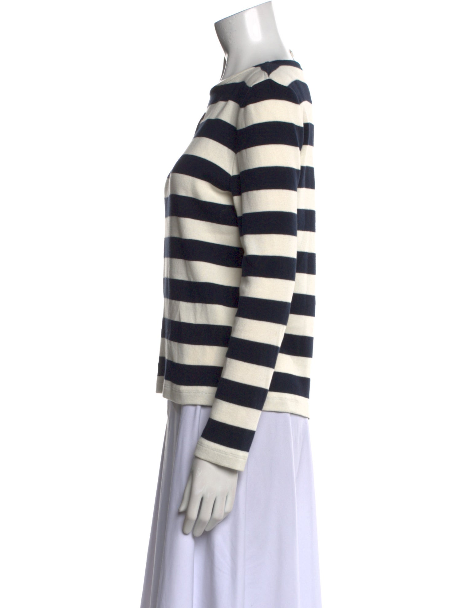 Celine Striped Scoop Neck Top