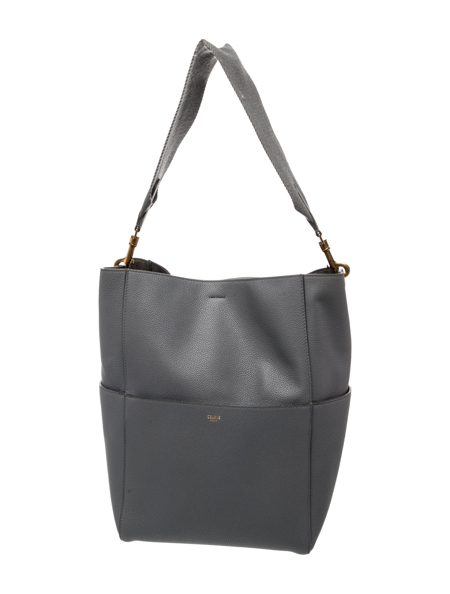 Celine Leather Seau Sangle Medium