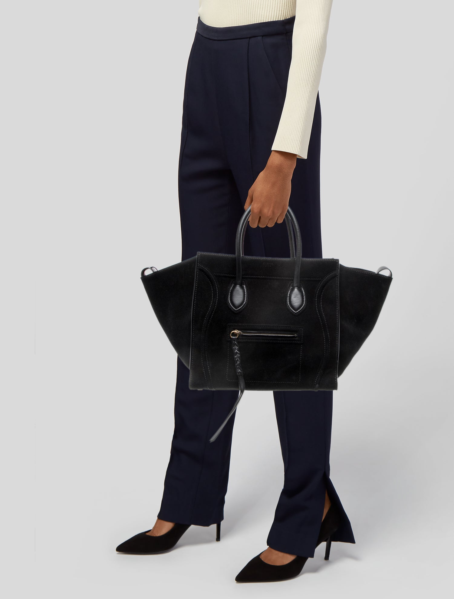 Celine Suede Luggage Phantom Medium