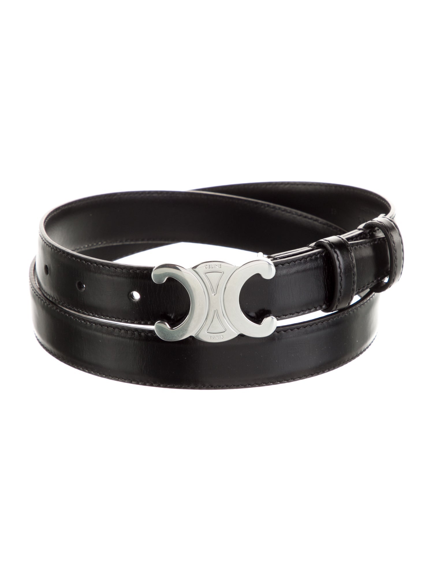 Celine Skinny Leather Waist Belt