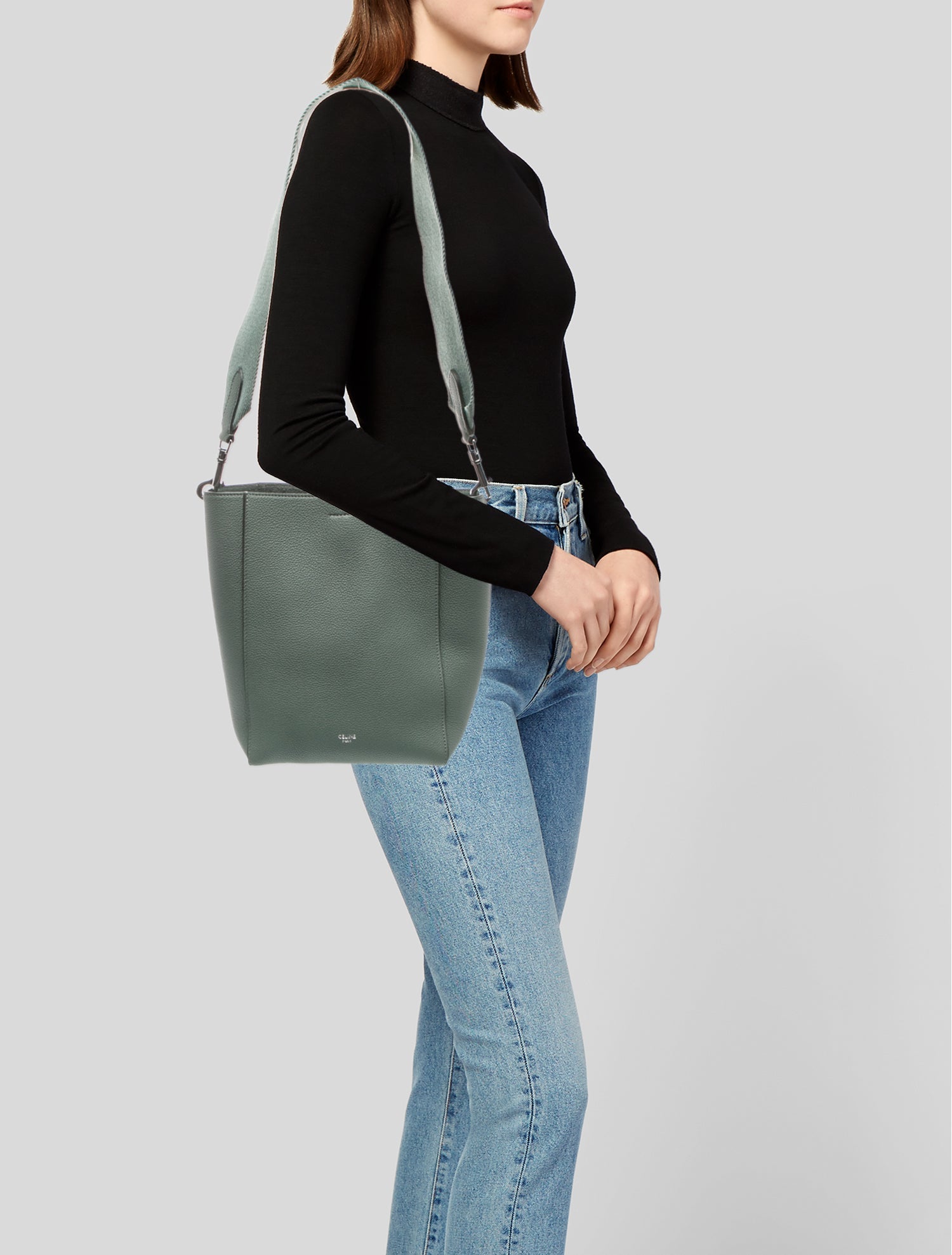 Celine Leather Seau Sangle Small