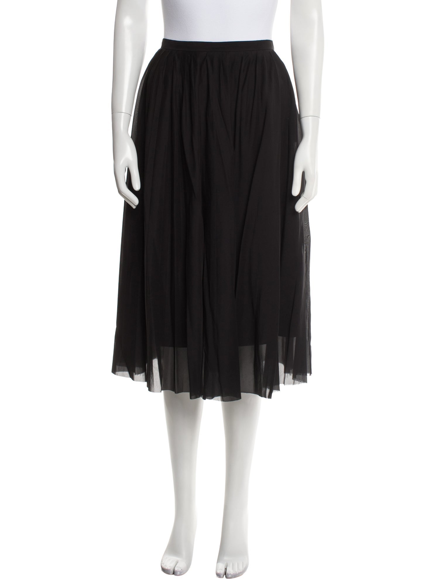 Celine Raw-Edge Trim Knee-Length Skirt