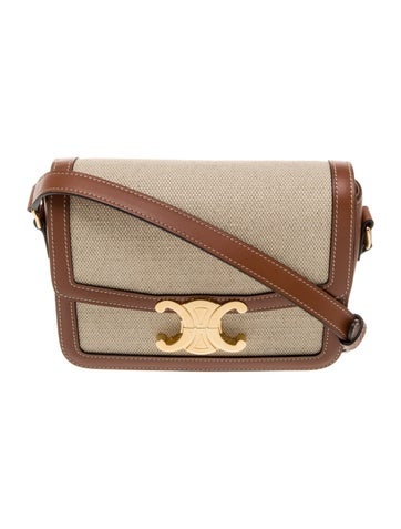 Celine Crossbody Bags Canvas Triomphe Teen 2023