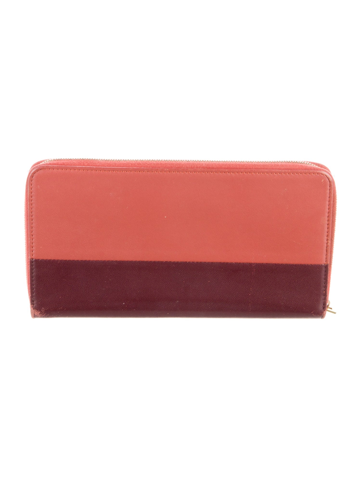 Celine 2013 Bi Color Zip Around Continental Wallet