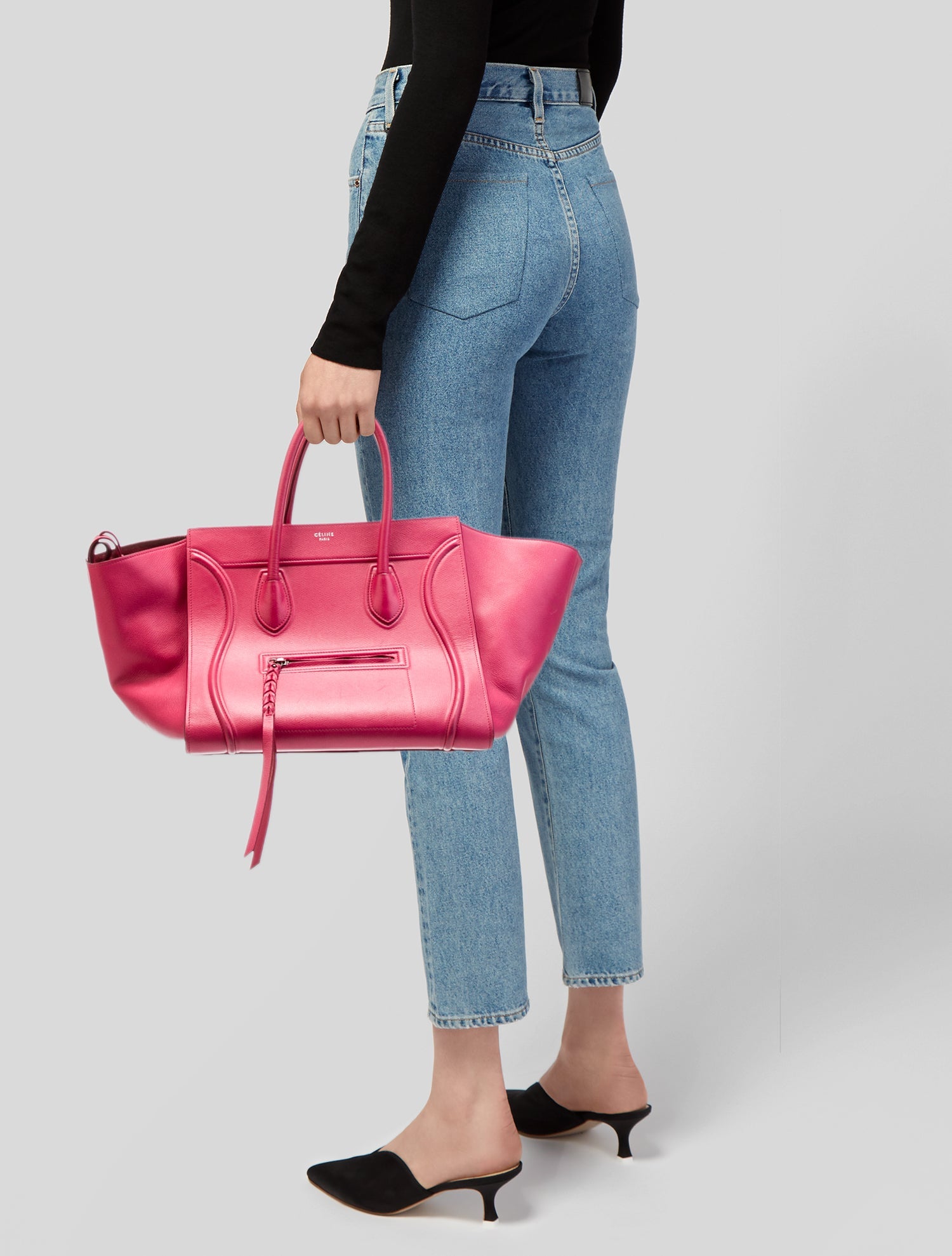 Celine Leather Luggage Phantom Medium