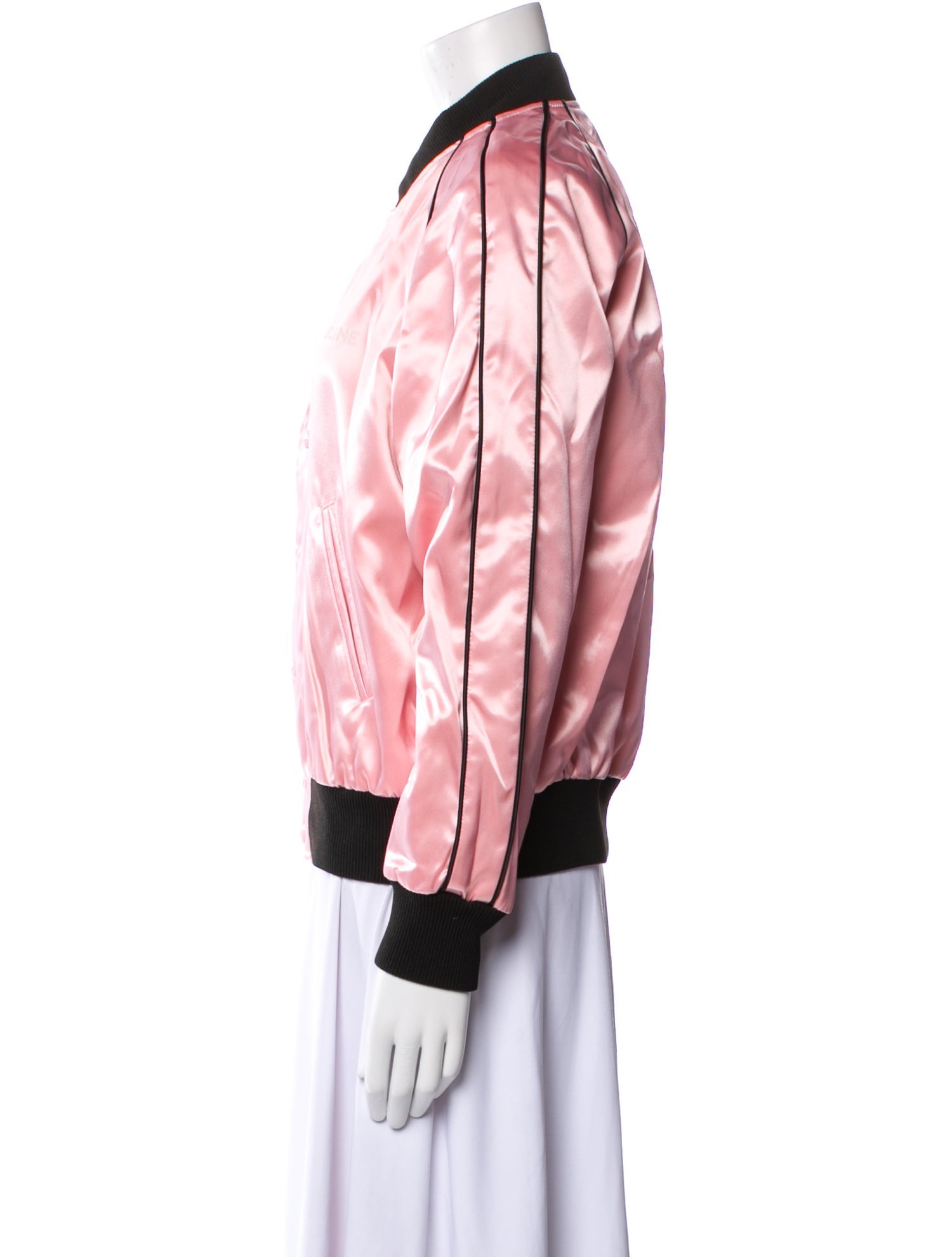 Celine Teddy Satin Bomber Jacket