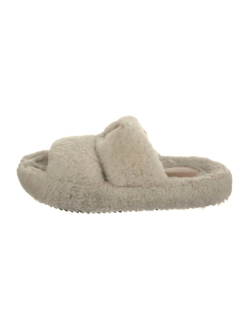 Celine Triomphe Shearling Slides