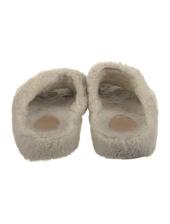 Celine Triomphe Shearling Slides