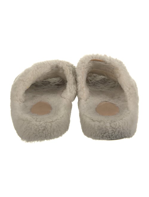 Celine Triomphe Shearling Slides