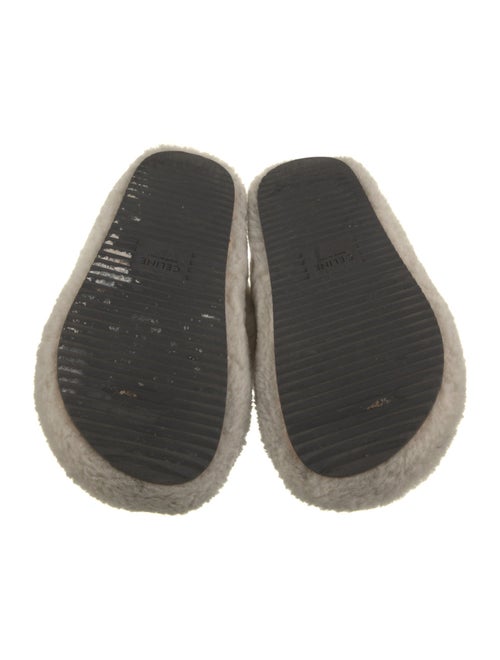 Celine Triomphe Shearling Slides