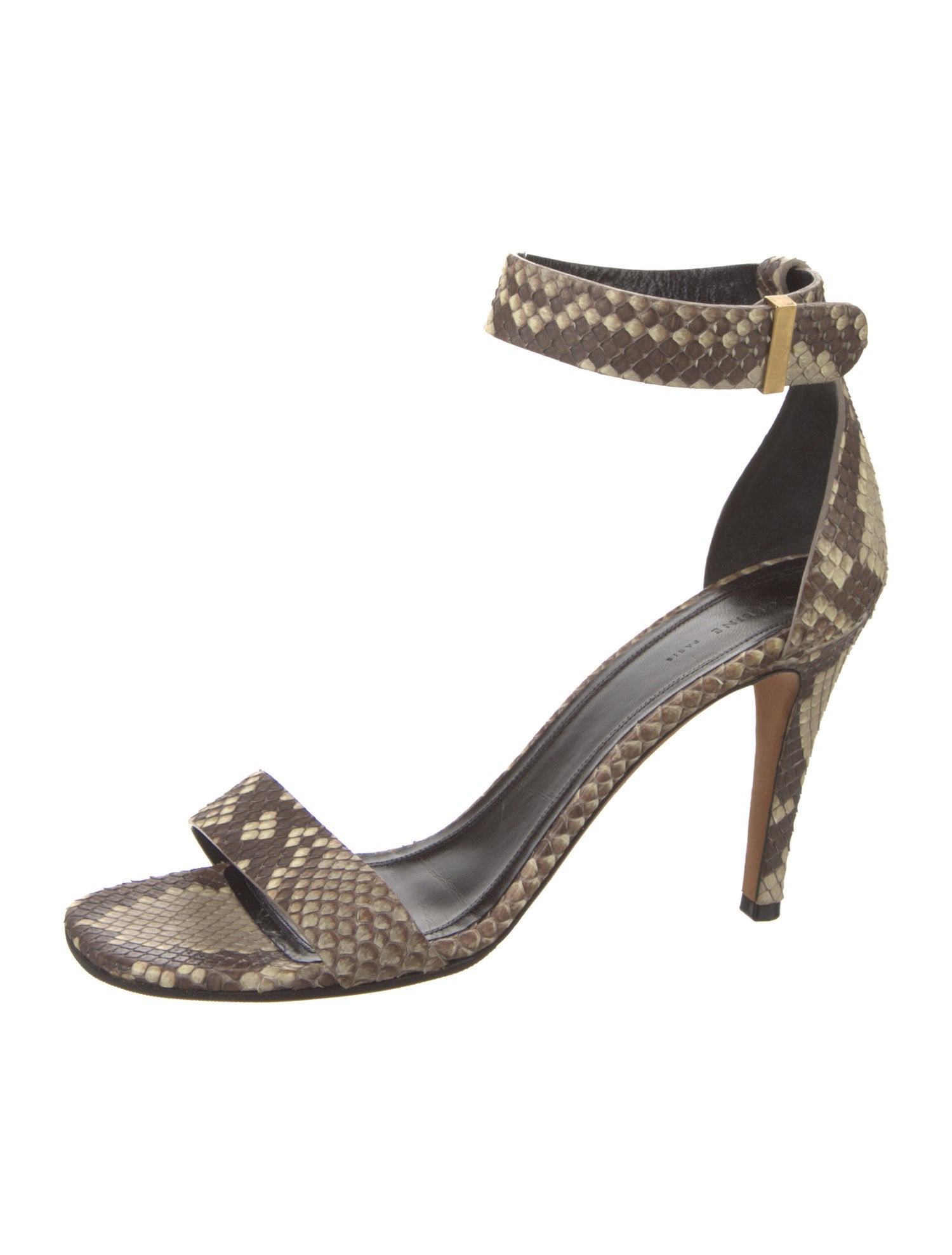 Celine Snakeskin Animal Print Sandals