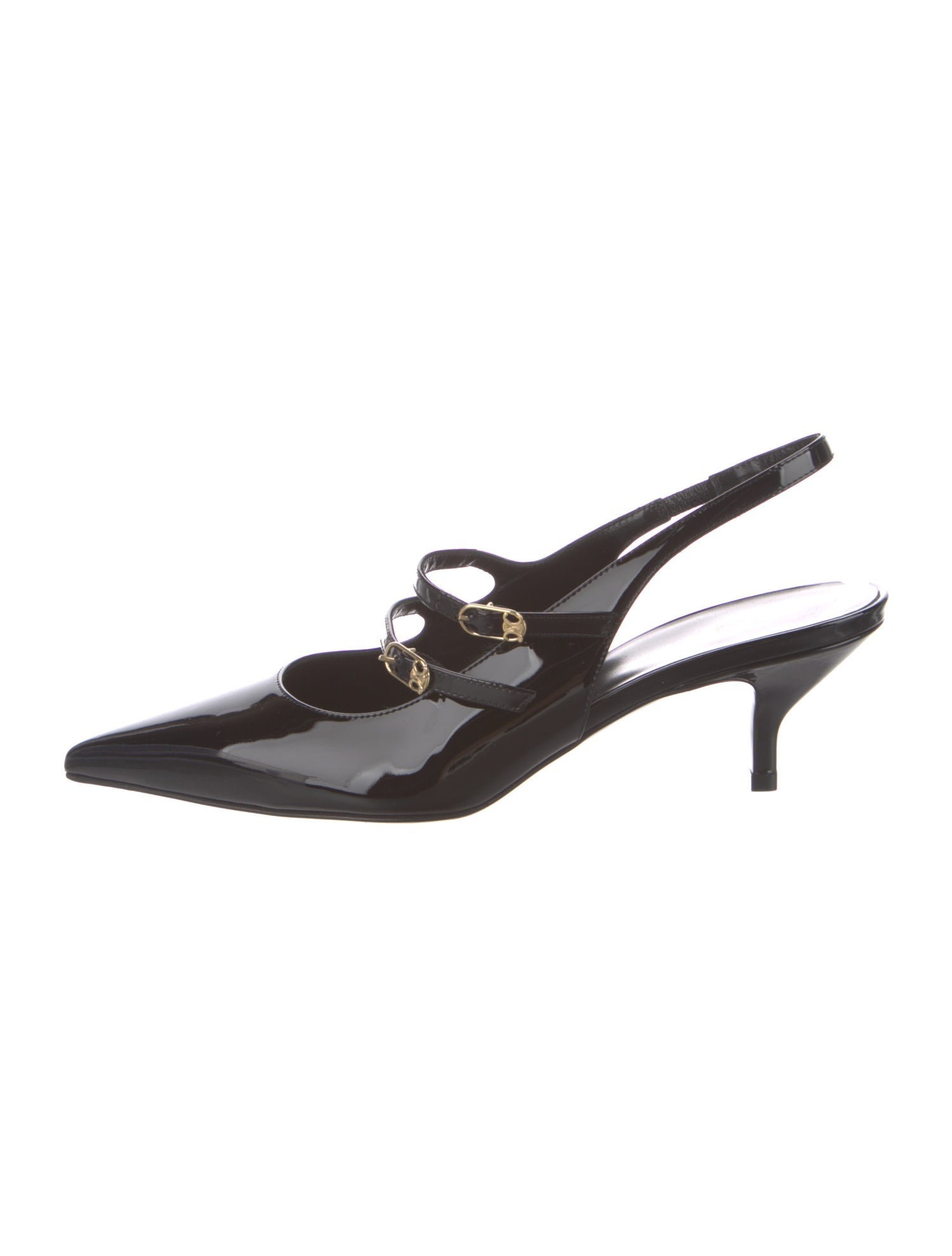 Celine Patent Leather Slingback Pumps