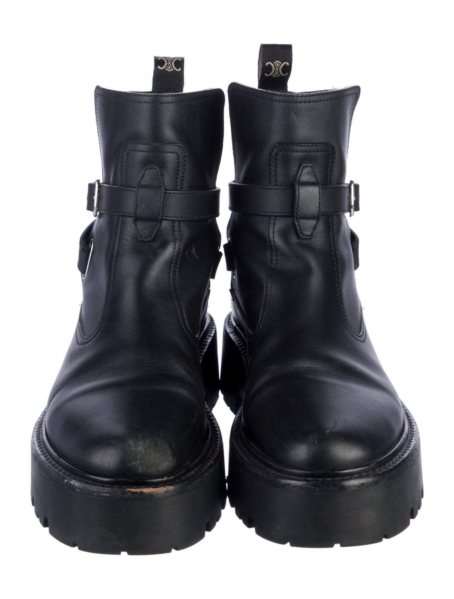 Celine Leather Combat Boots