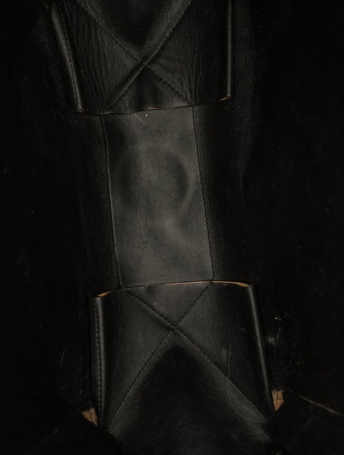 Celine Leather Brown Leather Vertical Zipper Gusset Cabas Tote Vertical