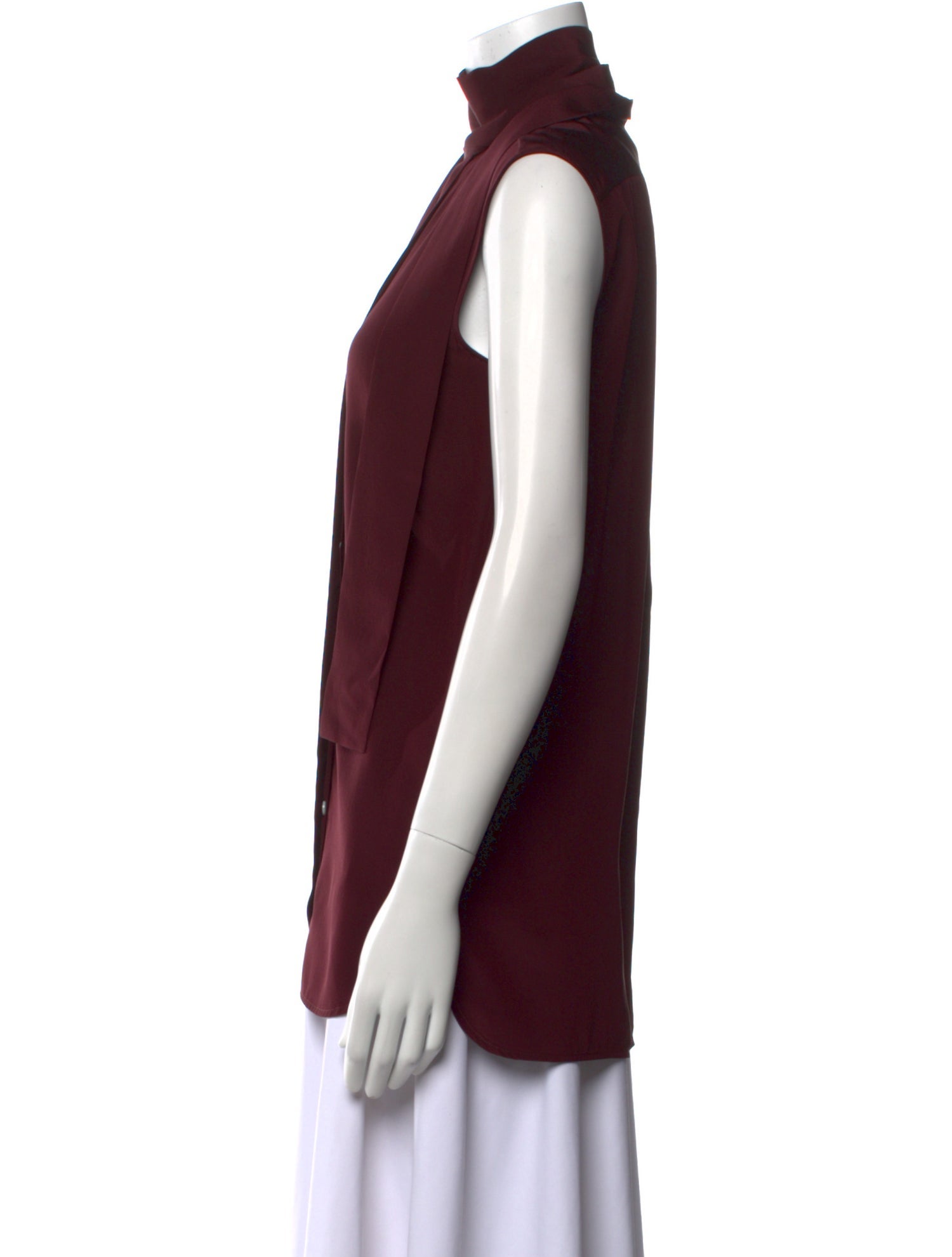 Celine Silk Mock Neck Blouse