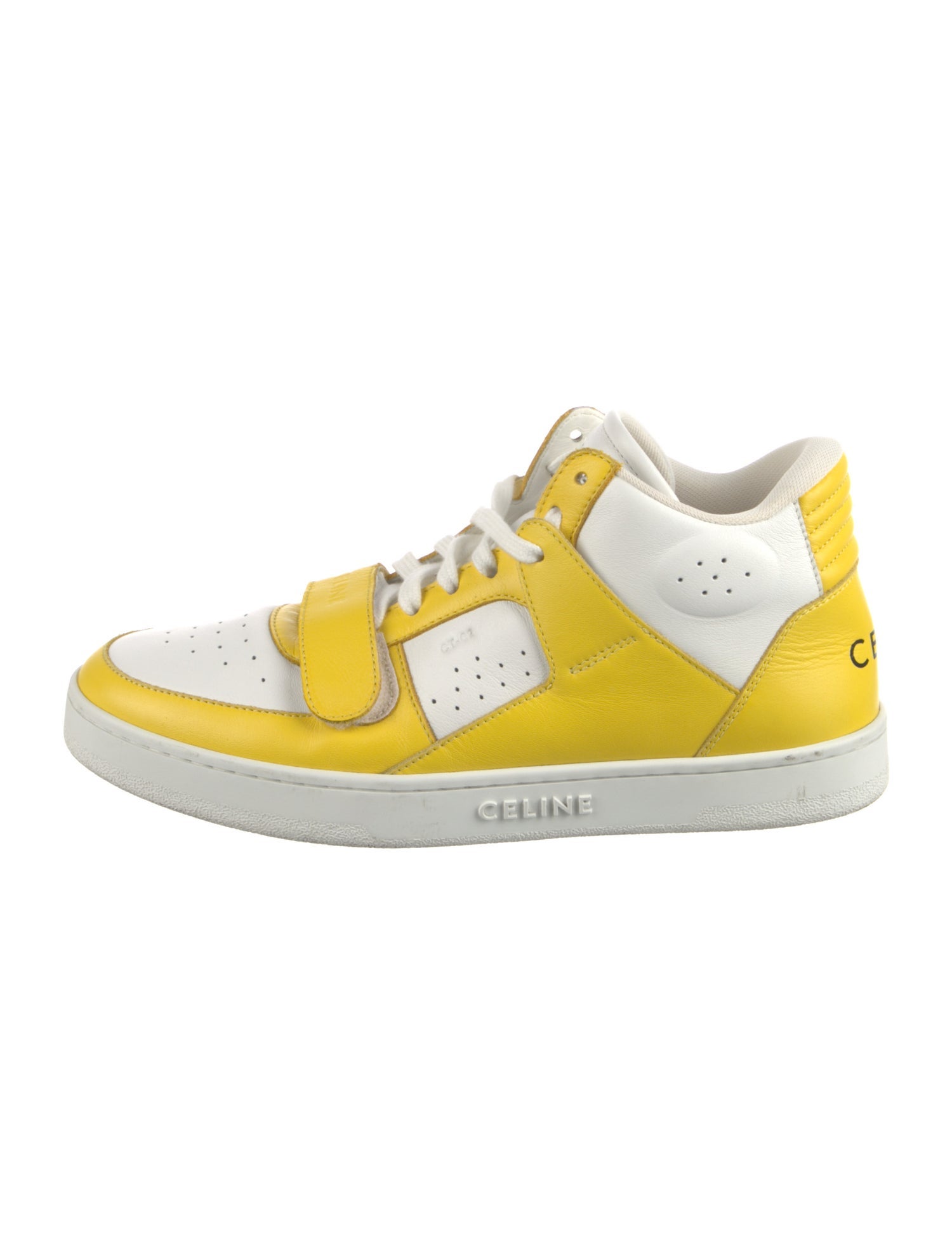 Celine Leather Colorblock Pattern Sneakers