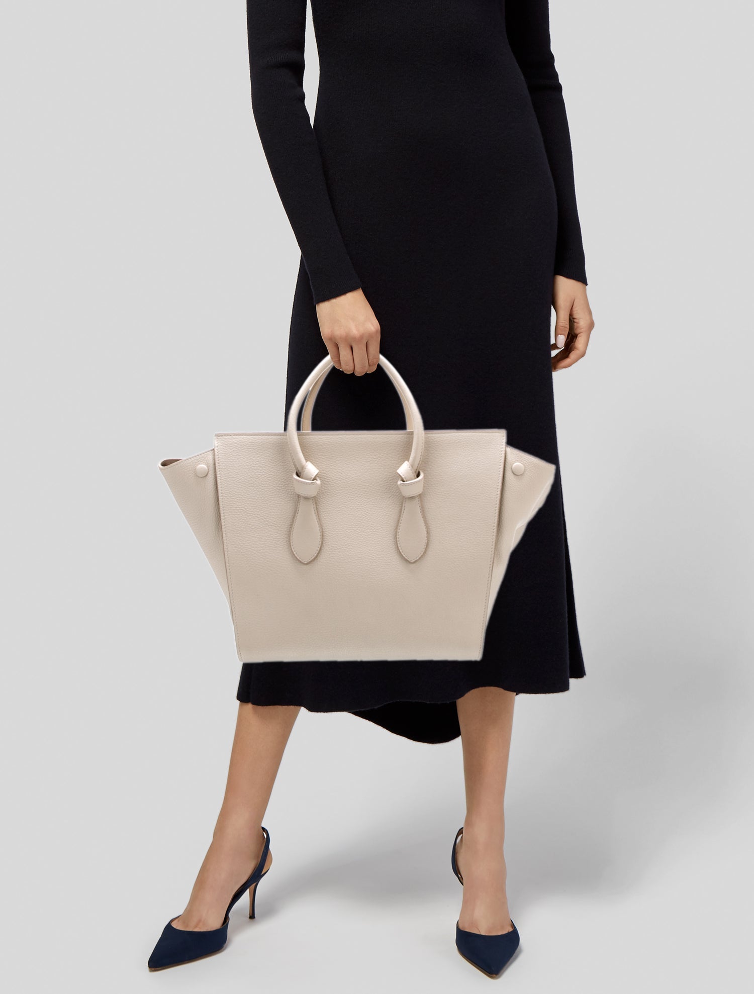 Celine Leather Tie Tote Mini
