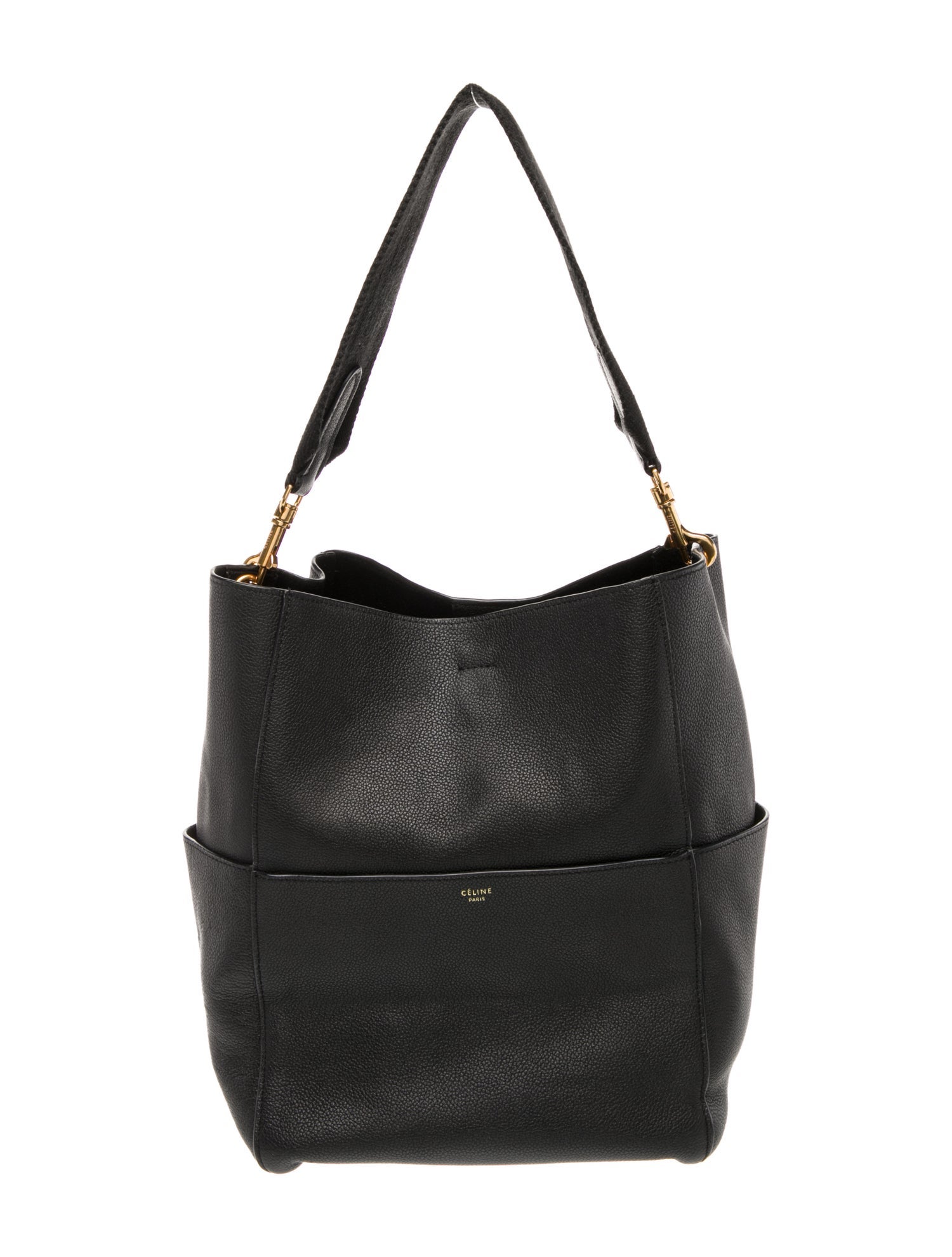 Celine Leather Seau Sangle