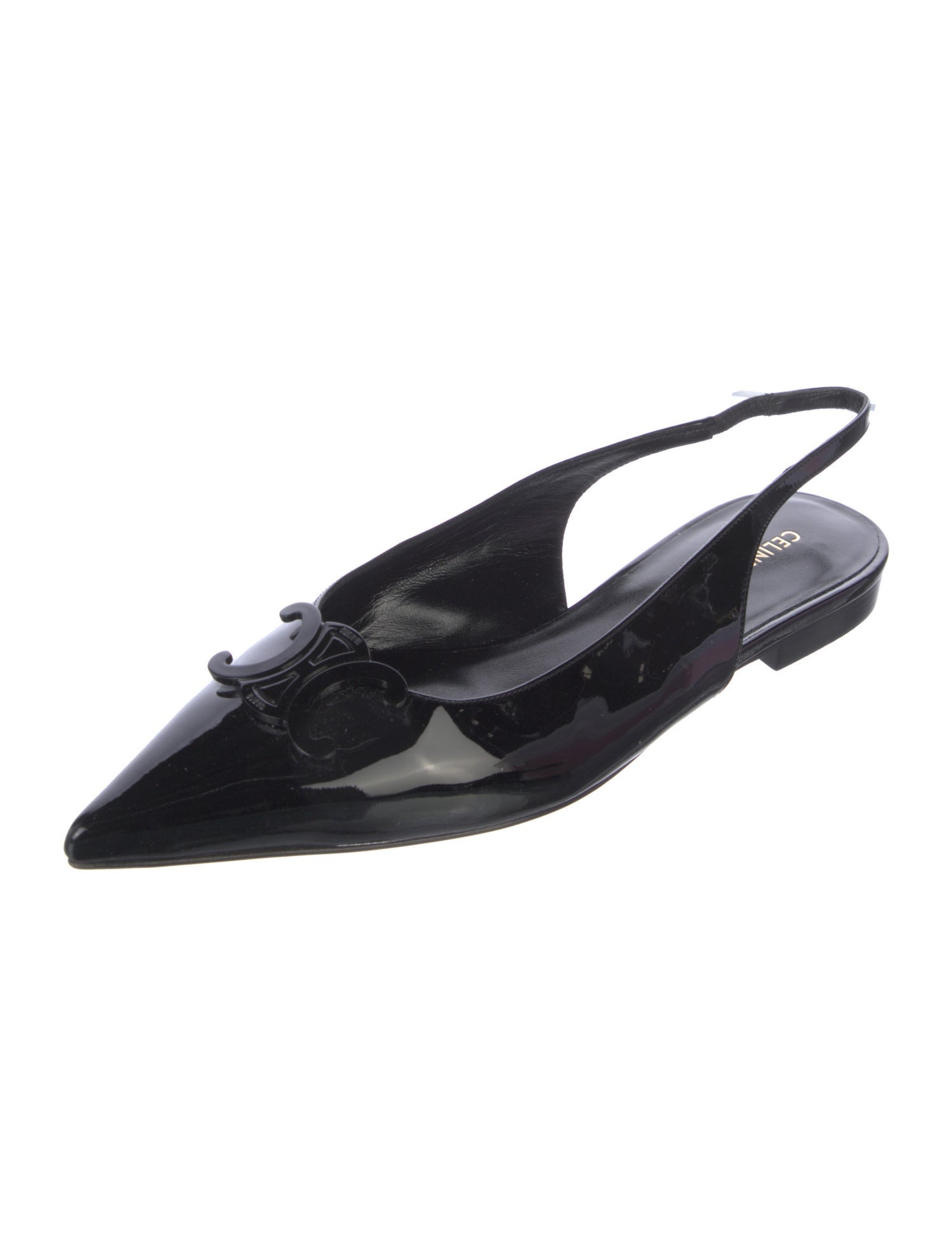 Celine Patent Leather Slingback Flats
