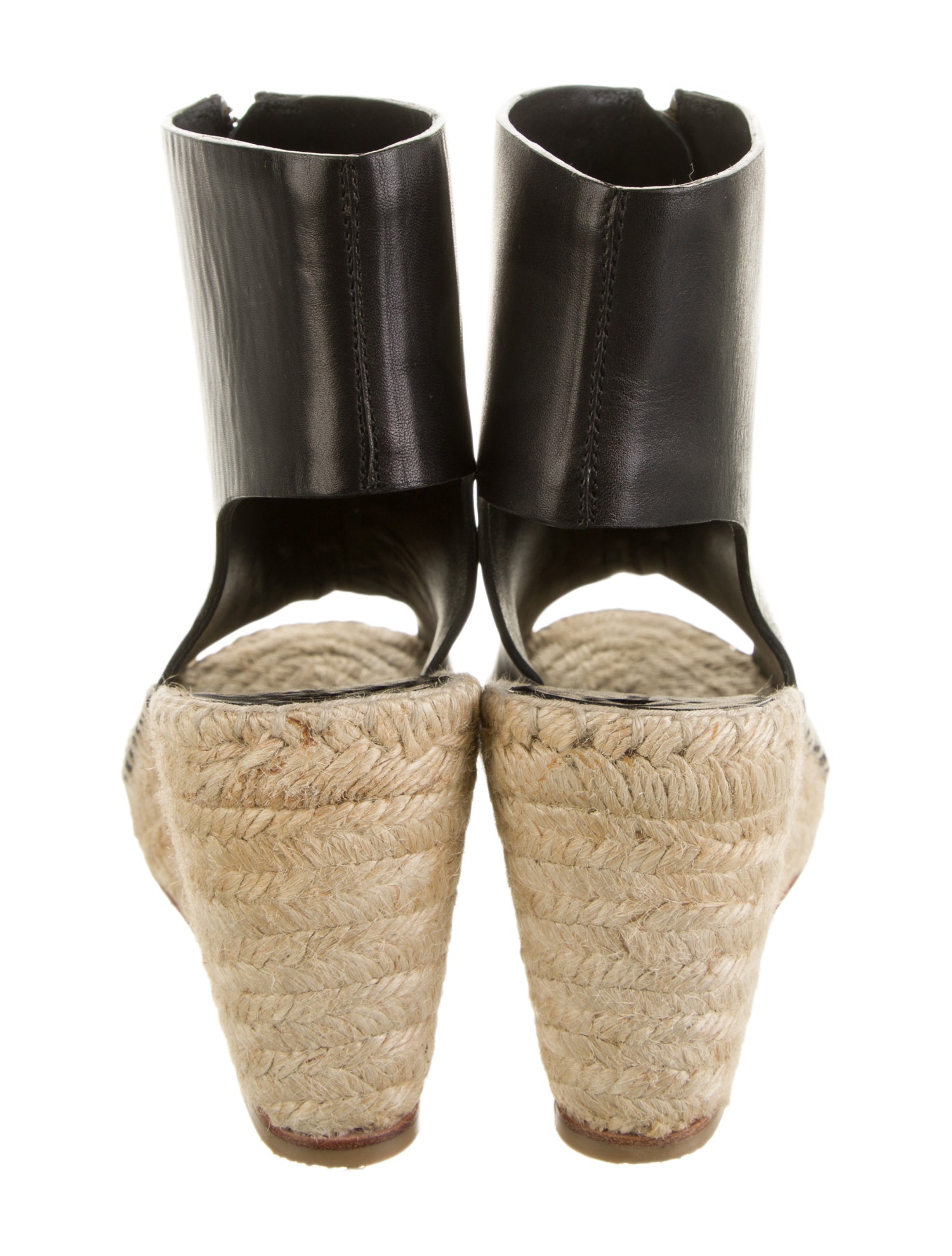 Celine Leather Whipstitch Trim Slingback Pumps