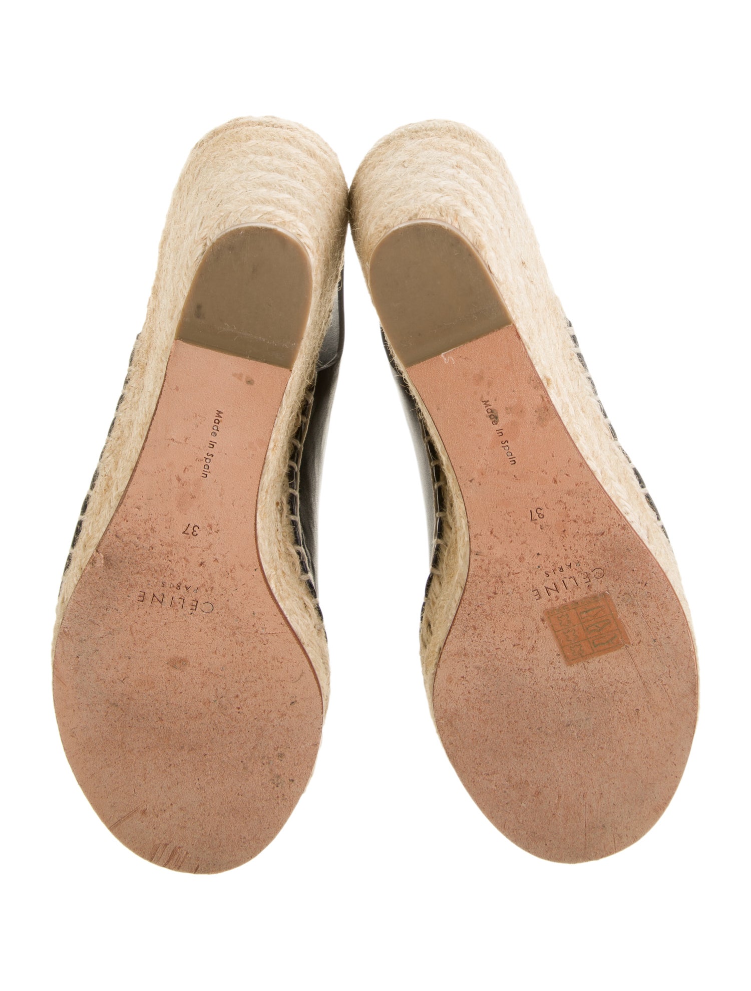 Celine Leather Whipstitch Trim Slingback Pumps