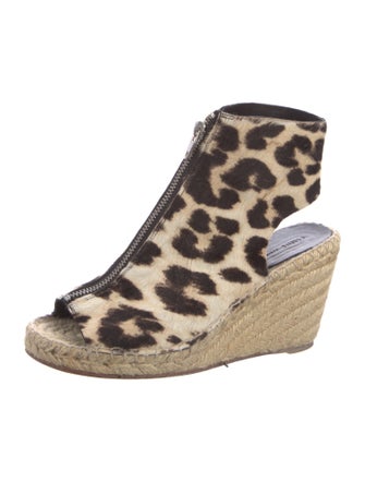 Celine Ponyhair Animal Print Slingback Pumps