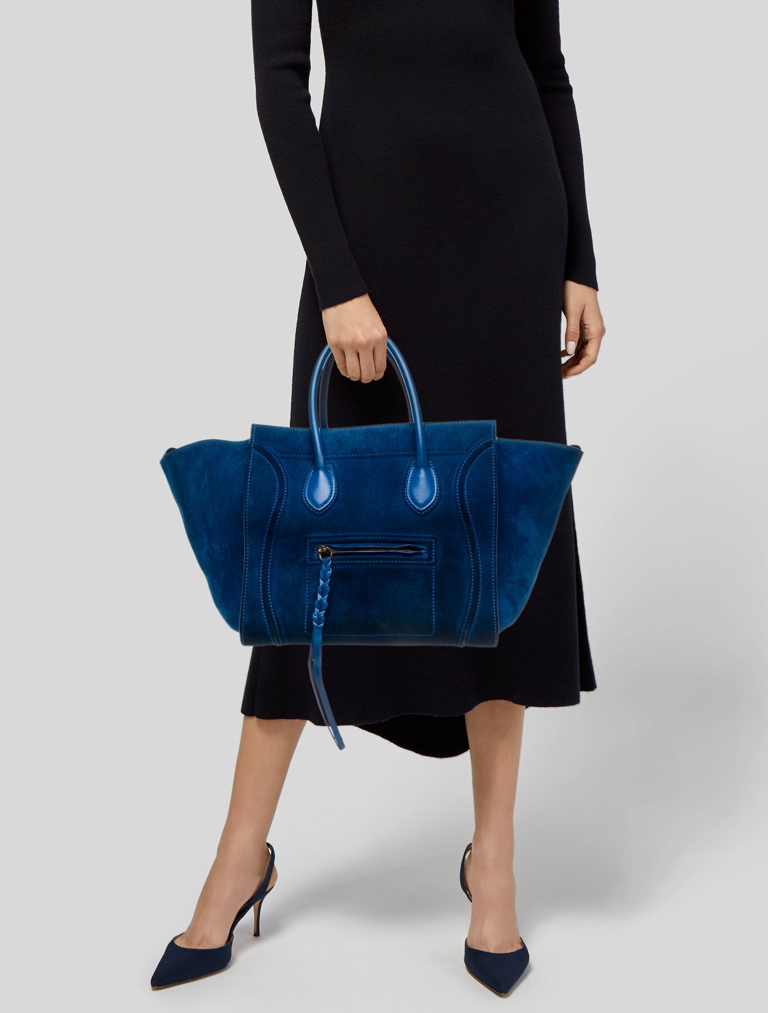 Celine Suede Luggage Phantom Medium