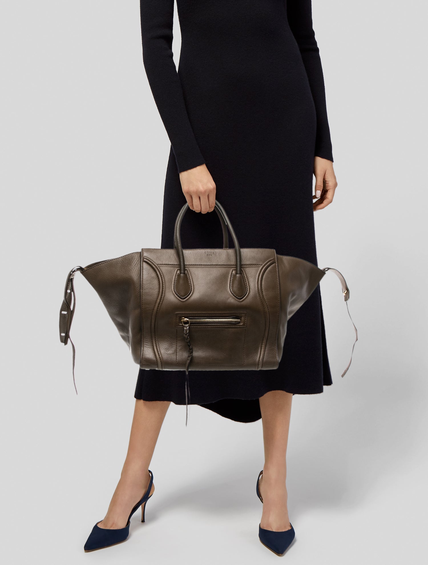 Celine Leather Luggage Phantom Medium