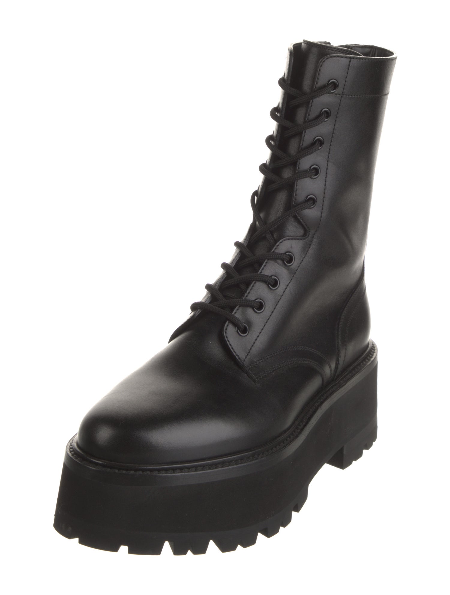 Celine Leather Combat Boots