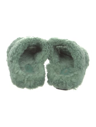 Celine Shearling Slides