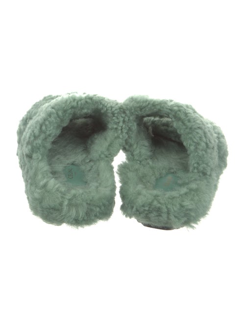 Celine Shearling Slides